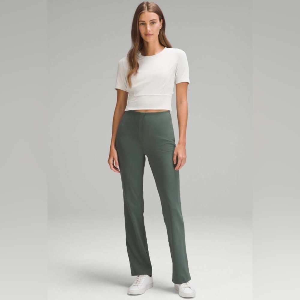 Lululemon Smooth Fit Pull-On High-Rise Pant Trouser Athleisure Sz 4 Dark Forest